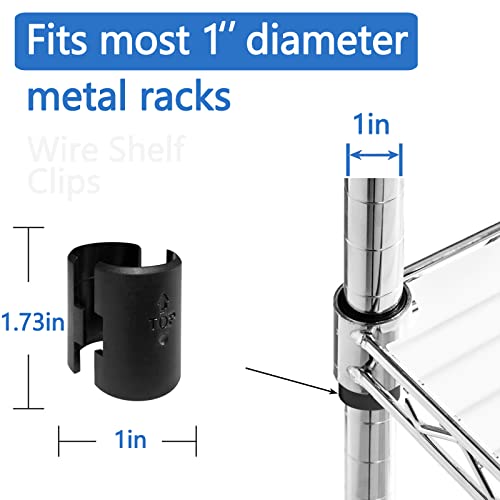 Wire Shelf Clips - 28 Pack Plastic Metal Shelf Clips, 1 Inch Wire - Image 4