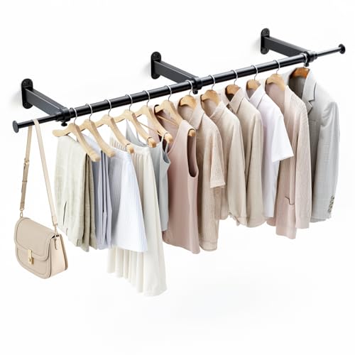 Luxspire 41" Extendable Wall Mount Clothes Rack | Home Organization - Image 2
