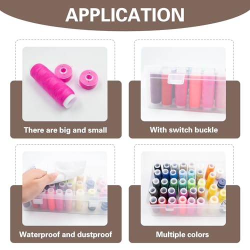 42 Slot Sewing Thread Box with 58 Types of Sewing Threads - Image 4