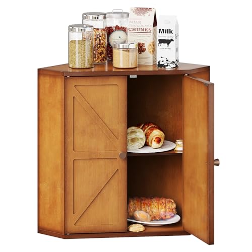Trironsun Corner Bread Box for Kitchen Counter Double Layer - Image 2