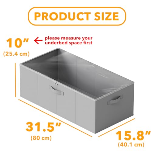 SpaceAid 4 Pack 10" High Under Bed Storage Containers - Image 4