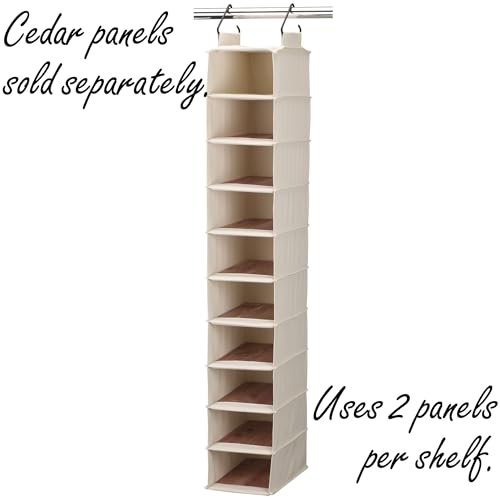 Household Essentials Hanging Shoe Organizer, 10 Wide Cubbies - Image 6