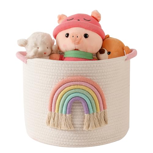 Toy Storage Baskets Woven Cotton Rope Storage Basket - Image 2