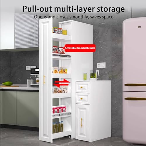 Slim Rolling Storage Cart, Multi Tier Narrow Organizer - Image 4