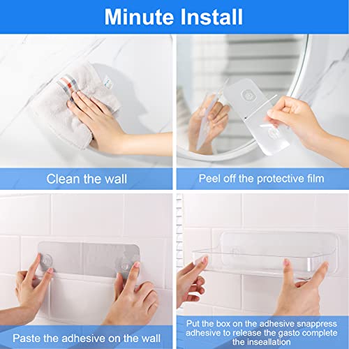 Diesisa Acrylic Wall Mounted Shower Caddy, Large - Image 6
