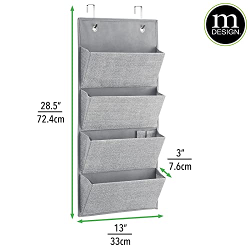 mDesign Soft Fabric Wall Mount/Over Door Hanging Storage - Image 5