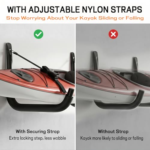 Heavy Duty Kayak Wall Rack for Garage, Kayak Storage - Image 5