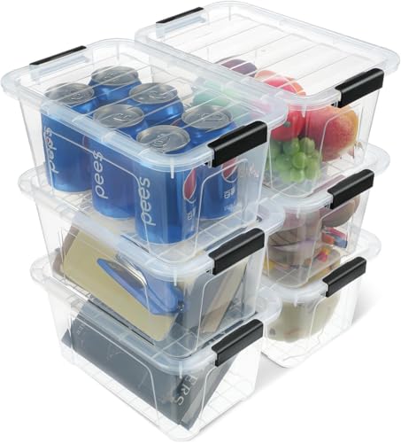 Plastic Storage Bins with Lids 6 Pack, 6.7 Quart Storage - Image 2