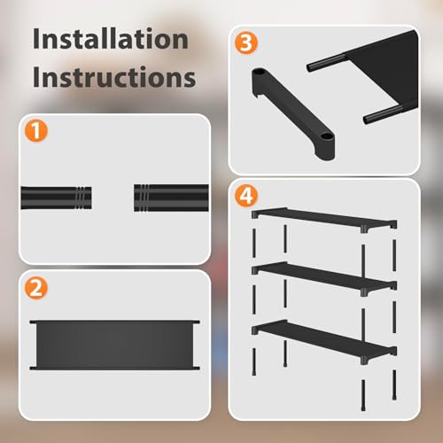 SAN HE Long Shoe Rack-Shoe Organizer 2 Tier Shoe Rack for Closet - Image 7