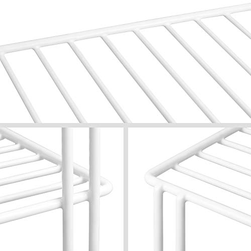 Kitchen Cupboard Organiser [2 Pack], 3 Tier White Corner Plate - Image 4