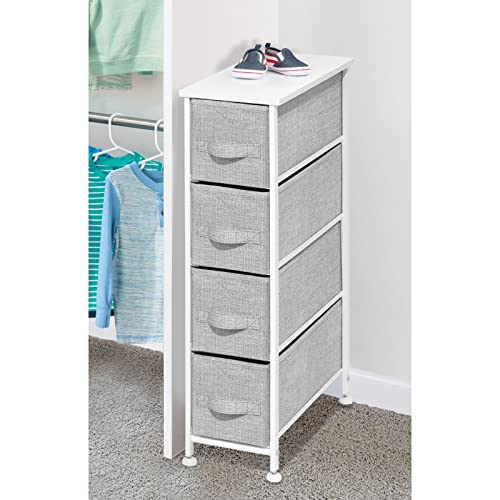mDesign Narrow Dresser Storage Tower Stand with 4 - Image 6