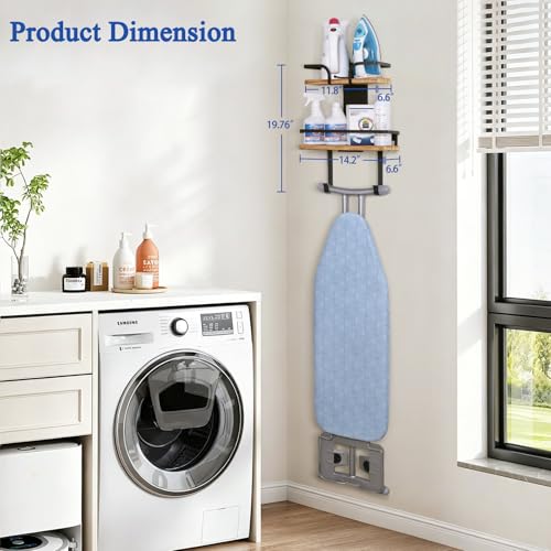 Ironing Board Hanger Wall Mount, 2-Layer Laundry Room Organizer - Image 3
