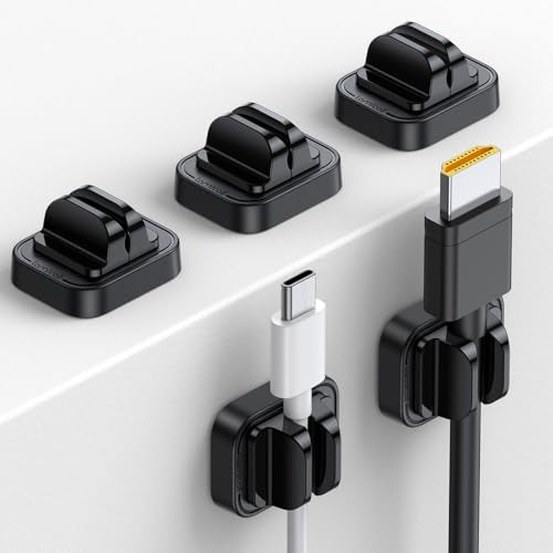 5Pack Cable Spring Holder Clips, Cord Organizer for Desk - Image 2
