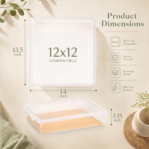 6 Pack Board Game Storage (14x13.5x3.15 Inch), Clear File - Image 3