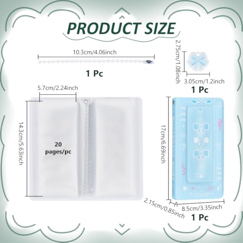 NBEADS Photo Booth Album with 80 Grid, Rectangle with Bowknot - Image 3