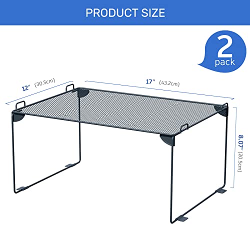 Neudeco Shelf Organizer, Gray, 2 Pack - Image 3