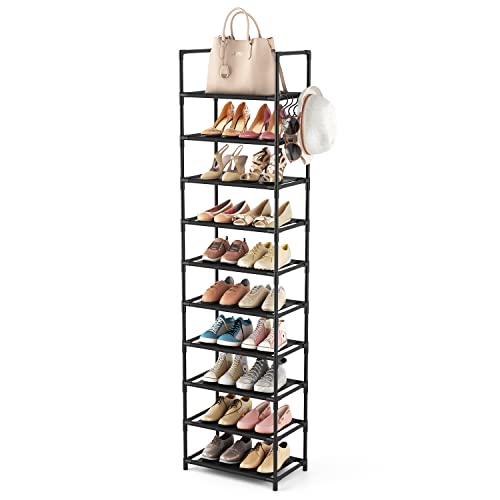 LANTEFUL 10 Tiers Tall Shoe Rack 20-25 Pairs Boots Organizer - Image 2
