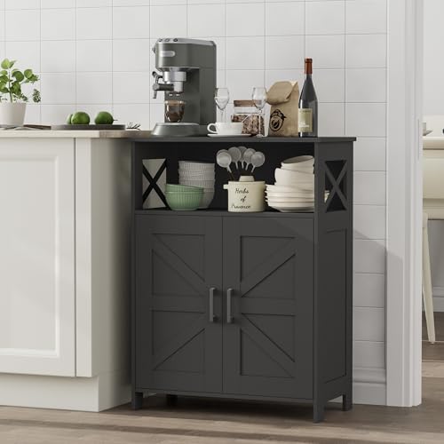 Homhedy Farmhouse Bathroom Storage Cabinet with Doors - Image 8