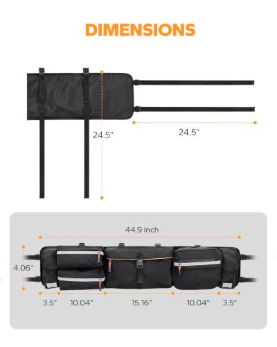 UTV Roll Cage Organizer, Cargo Rear Storage Bag Waterproof - Image 3