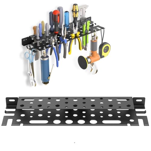 Wall Mount Hand Tool Organizer, 17 inch Metal Screwdriver Holder - Image 2