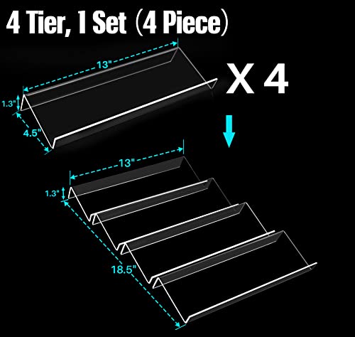 Antimbee 4-Pack Spice Drawer Organizer, 4-Tier Clear Spice Rack - Image 6