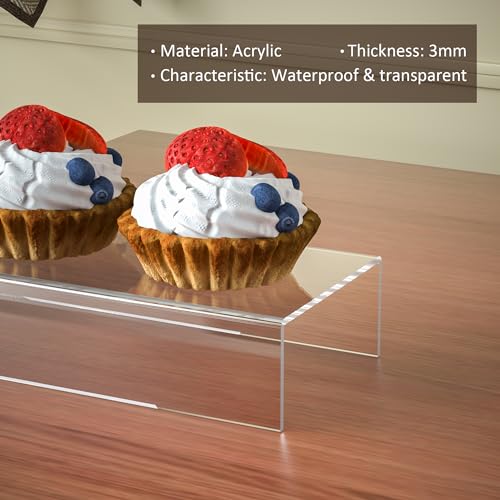 Sezanrpt Clear Riser Display Shelf 3pcs, Desktop Rec | All Products - Image 5