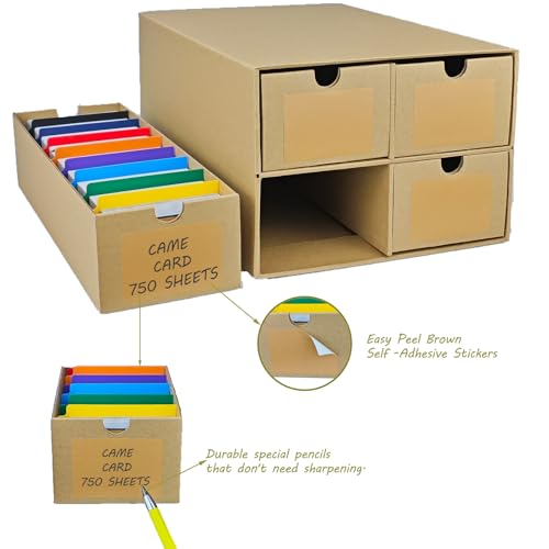 4 Sets Trading Card Storage Boxes, Includes 16-750 CT - Image 7
