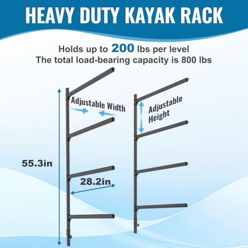 Kayak Storage Rack, Kayak Wall Mount Rack - Image 3