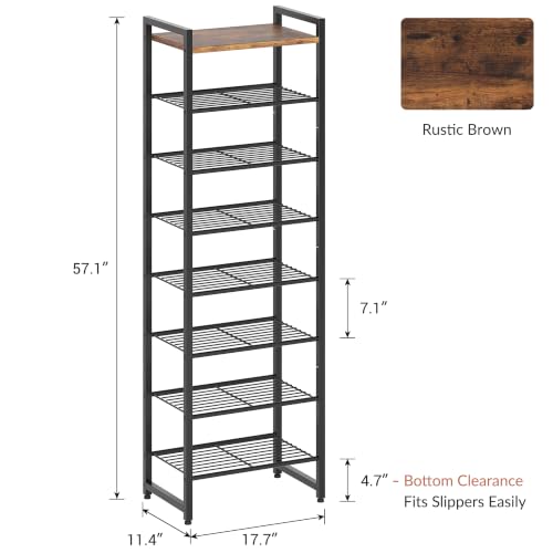 Narrow Shoe Rack 8-Tier, Tall Shoe Organizer for Small Spaces - Image 4