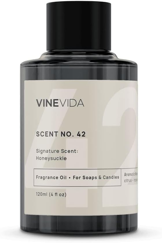 VINEVIDA [4oz] Honeysuckle Fragrance Oil for Candle Making and Soap Making - Premium Candle Scents for Soy Candles