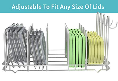 Food Container Lid Organizer, Metal Lid Storage Organizer - Image 4