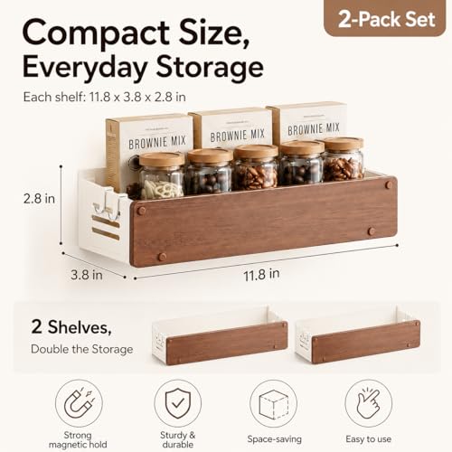 Magnetic Spice Rack for Refrigerator, 2 Pack Magnetic - Image 3