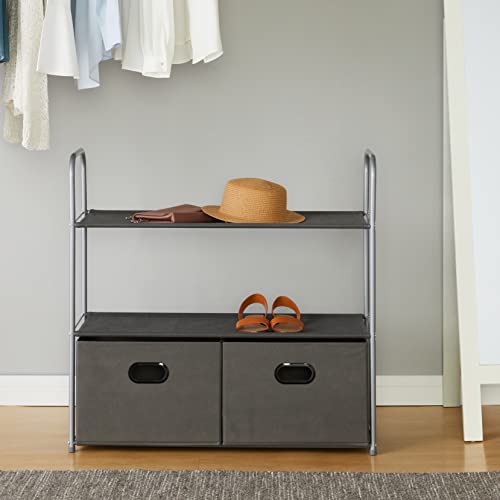 Amazon Basics Freestanding Closet Organizer with Fabric Bins - Image 3