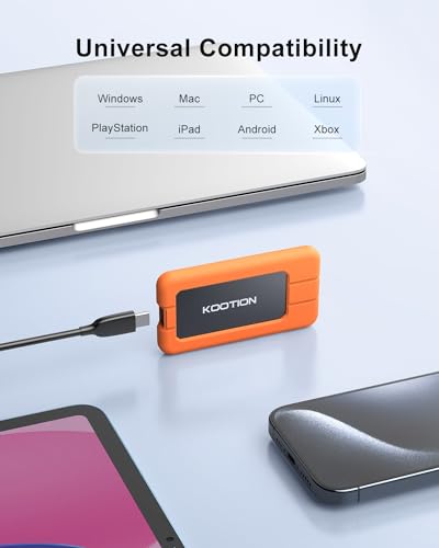 KOOTION 512GB Portable SSD USB 3.2 External SSD USB-C Up - Image 5