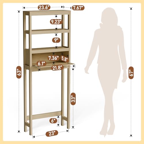 Over Toilet Storage Cabinet with Barn Door & Adjustable Shelves - Image 3