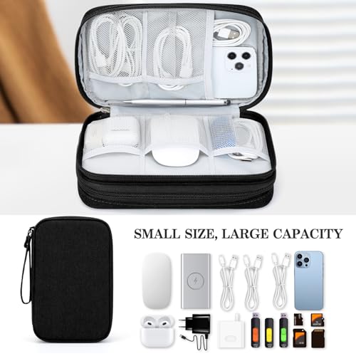 FYY Electronic Organizer, Travel Tech Pouch Bag, Large, Black - Image 7
