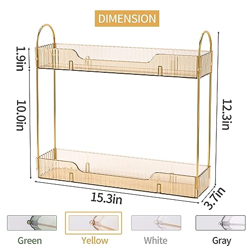 YCIA&DONE 2 Tiers Narrow Vanity Makeup Organizer, Bathroom - Image 5