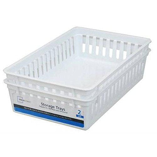 Plastic Rectangular Storage Trays Baskets Organization Bundle - Image 4