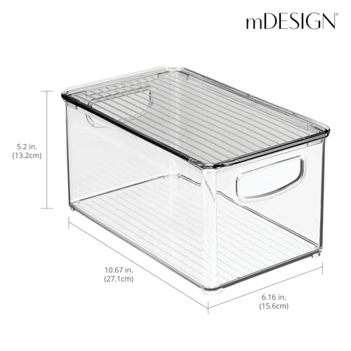 mDesign Deep Plastic Bathroom Storage Bin Box | Home Organization - Image 4