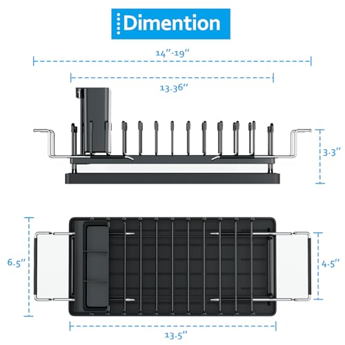 ANTOPY Sink Dish Drying Rack - Expandable Small Dish Rack Over - Image 7