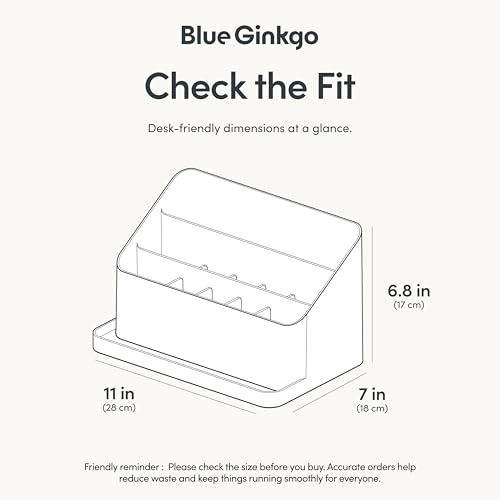 BLUE GINKGO Desk Organizer, Office Supplies, White, Made in Korea - Image 4