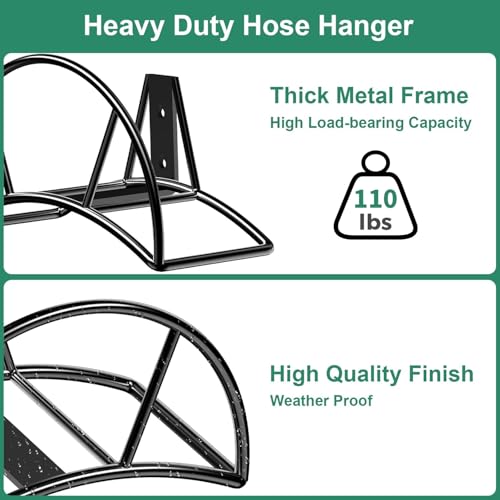 TomCare Garden Hose Holder Wall Mount, 150FT Capacity - Image 5