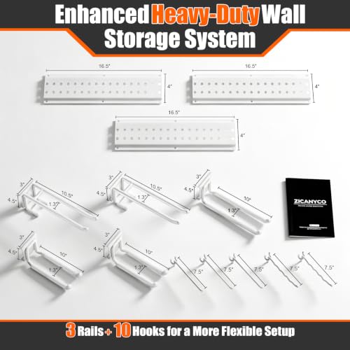 Garage Tool Organizer Wall Mount 49.5 inches with 10 - Image 4