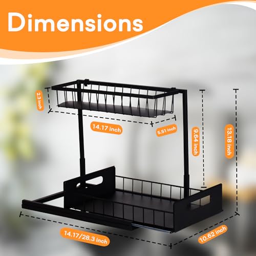 2-Tier under Sink Organizer and Storage, Narrow Space Storage - Image 2