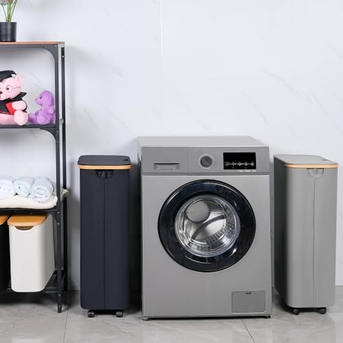 IEGrow Laundry Hamper with Wheels, 75L Laundry Basket with Bag - Image 5