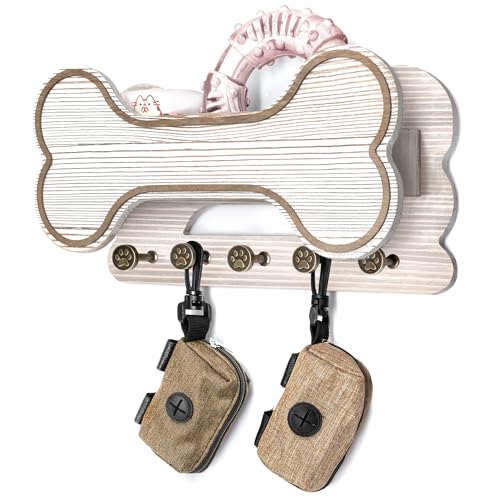 MTERSN Dog Leash Holder for Wall with Key Hooks for Dog - Image 2