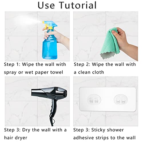 8 Pack Shower Caddy Adhesive for Replacement, Strong Transparent - Image 6