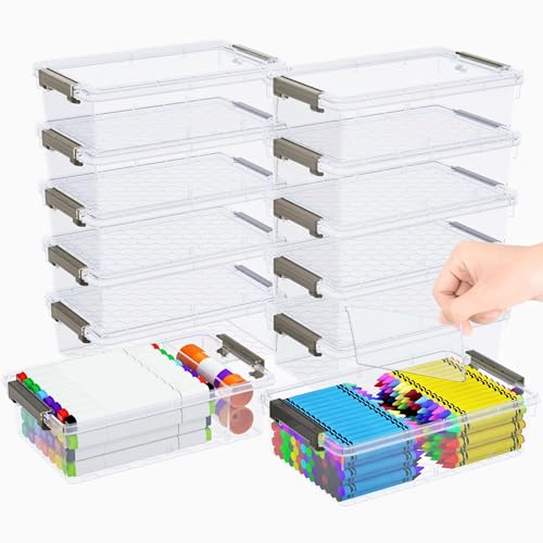 12 Pack Extra Large Pencil Box with Removable Divider - Image 2