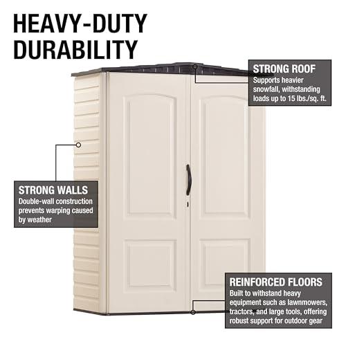 Rubbermaid Resin Weather Resistant Outdoor Storage Shed, 5 x 2 - Image 3