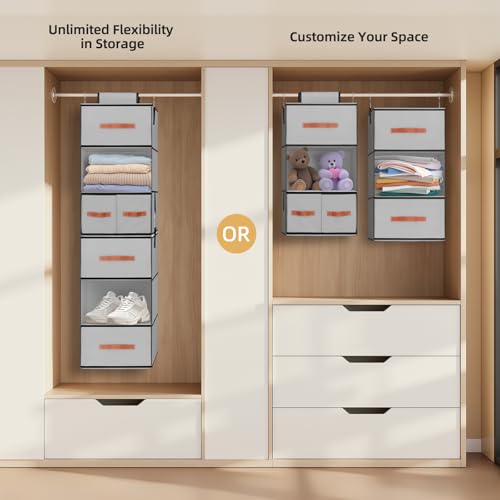 Hanging Closet Organizer 6-Shelf, Upgrade Closet Organizers - Image 5